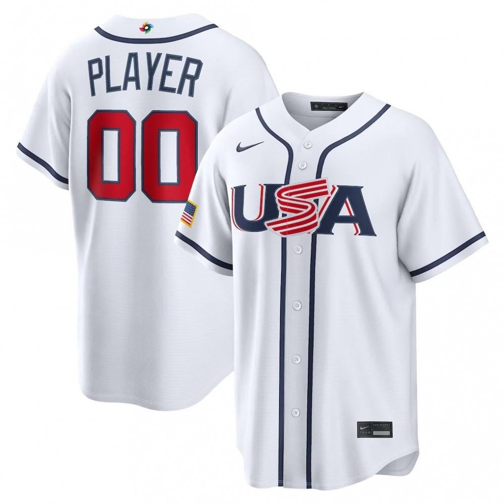 USA Baseball 2026 World Baseball Classic Home Stadium Custom Jersey - White-Pro Kit Vault | Brand New 26/27 Sports Jerseys